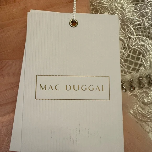 ✔️ Mac Duggal BNWT Pink Strapless Tulle Ruffle Gown #20573 - Picture 8 of 11